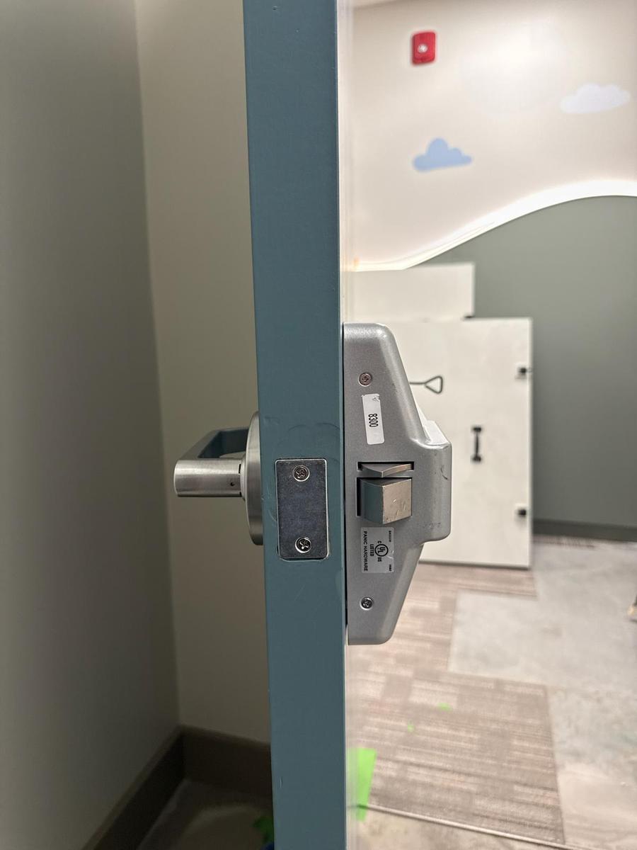 Bluefin commercial door lock hardware close-up